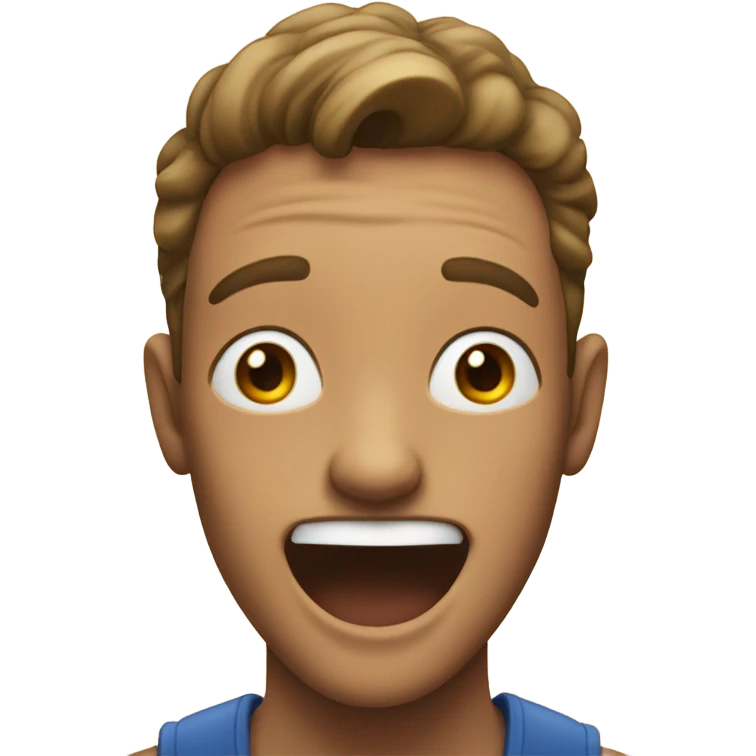 An excited guy with big eyes emoji