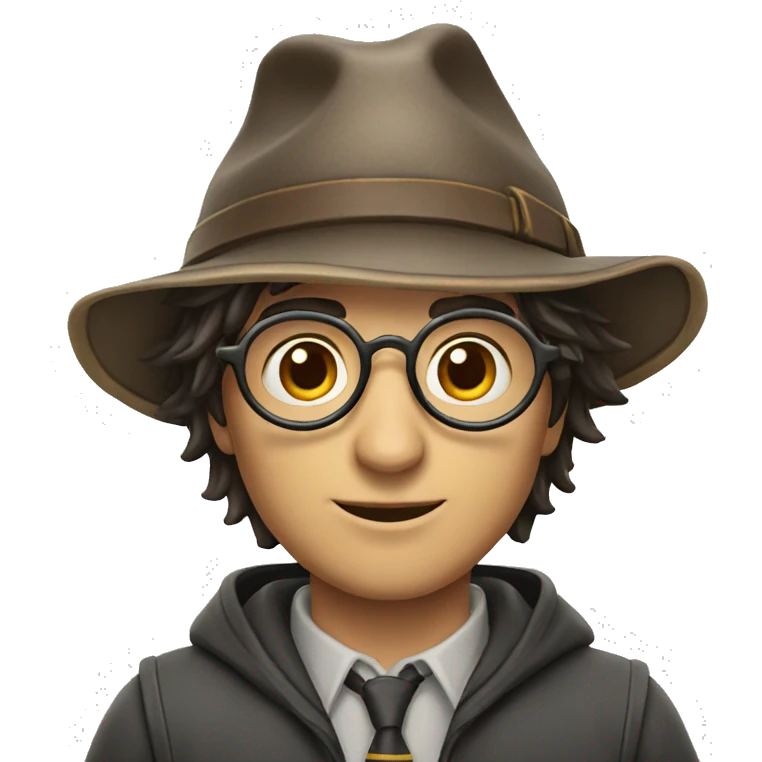 Harry potter avec un chapeau à vélo emoji