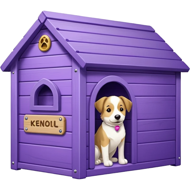 purple dog kennels emoji