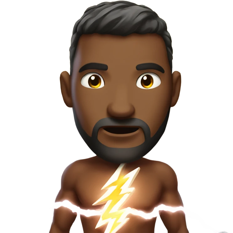 God sending lightning down on the devil emoji