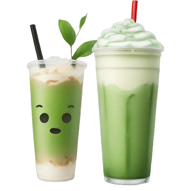 Iced Matcha latte emoji