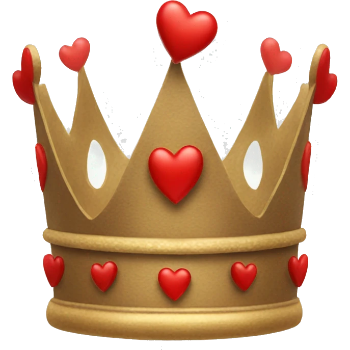 Crown with red hearts above emoji