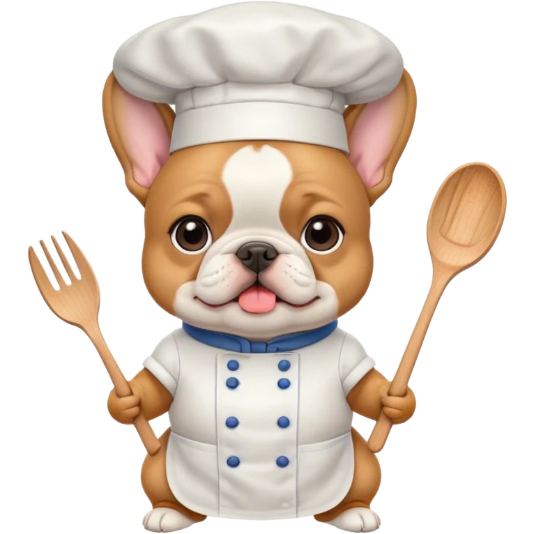 A Frenchie that is a chef  emoji