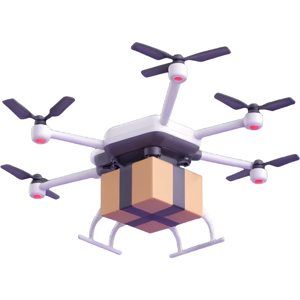 delivery drone with package emoji
