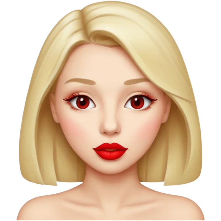 Kadın cıplak kiss emoji