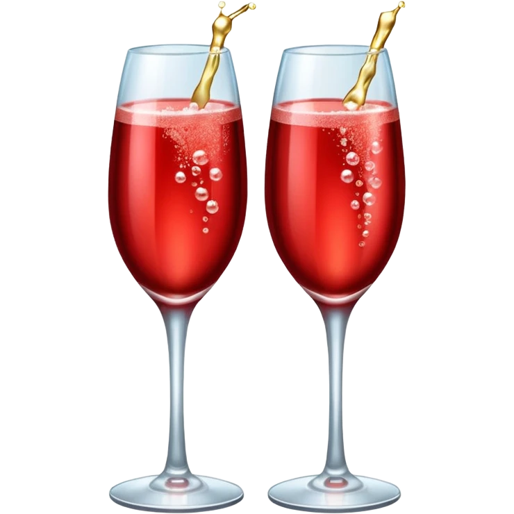 2 glasses of red champagne  emoji