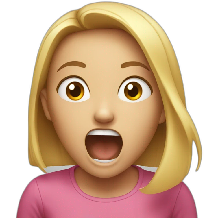Screaming girl emoji