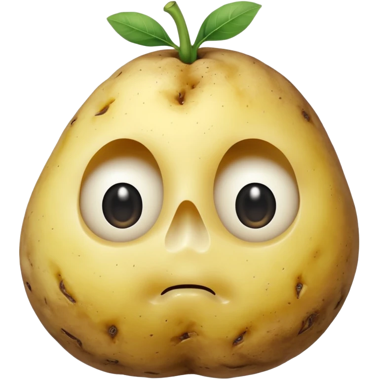 peeled potato vegetable frontal view emoji