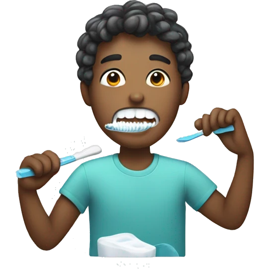 Brushing teeth emoji