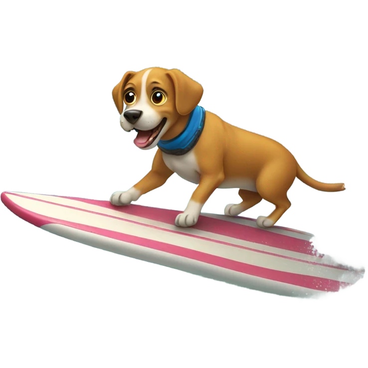 Dog surfing emoji