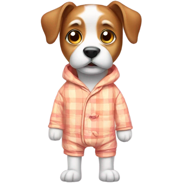 Dog wearing pajamas  emoji