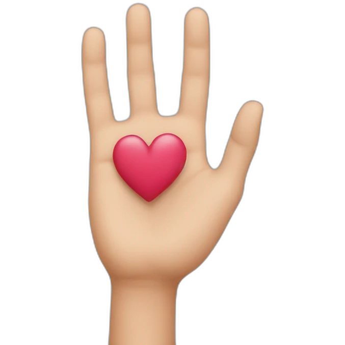hand heart emoji