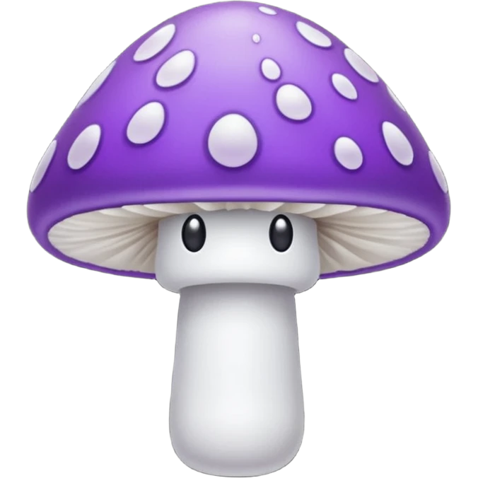 cogumelo fantasma fantasma roxo e branco emoji