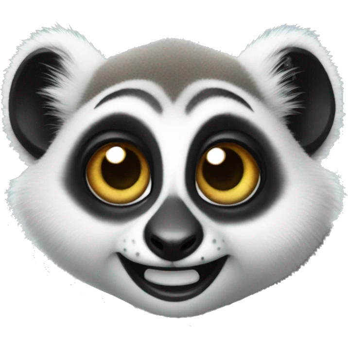 lemur with big eyes smiling emoji