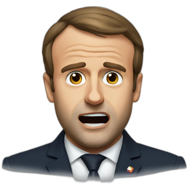 Chocked emmanuel macron emoji