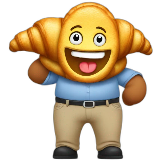 croissant talking on the phone emoji
