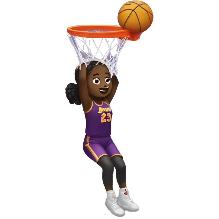  girl getting dunked on by LeBron James  emoji