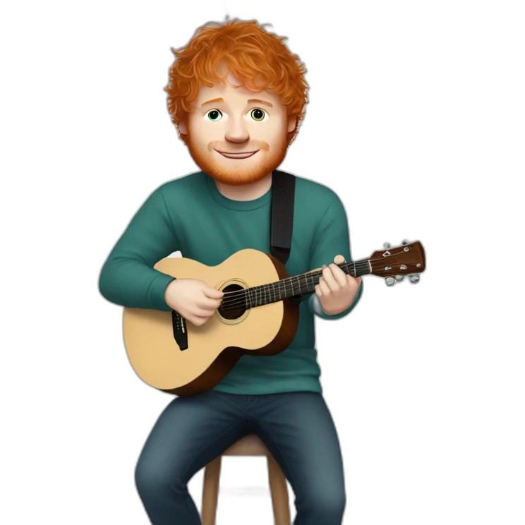 Ed Sheeran with a guitar emoji