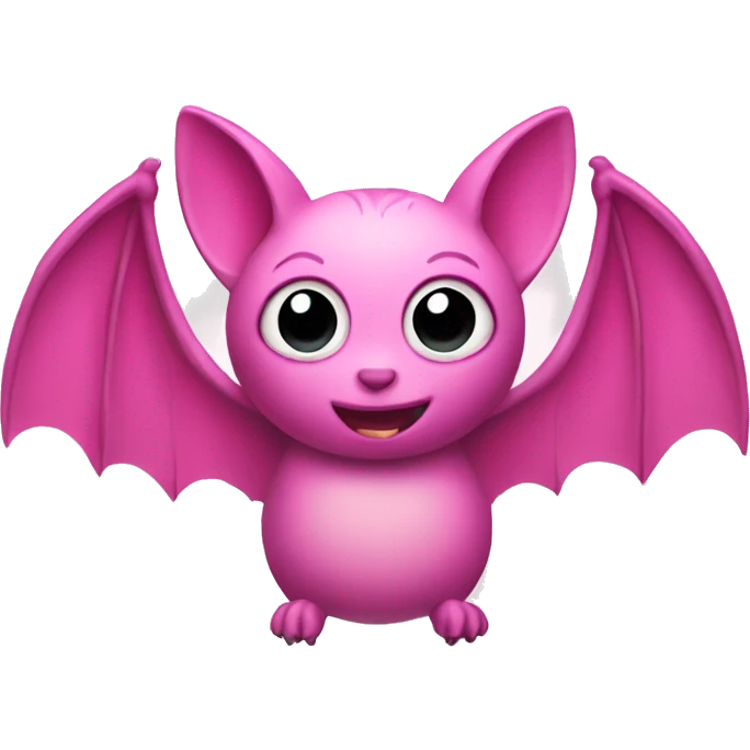 Pink bat with wings emoji