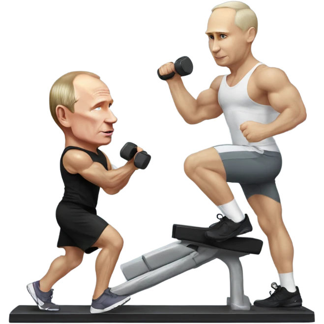  working out with Vladimir Putin  emoji