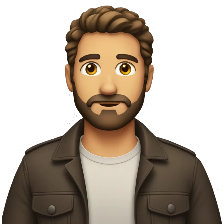 Man short beard emoji