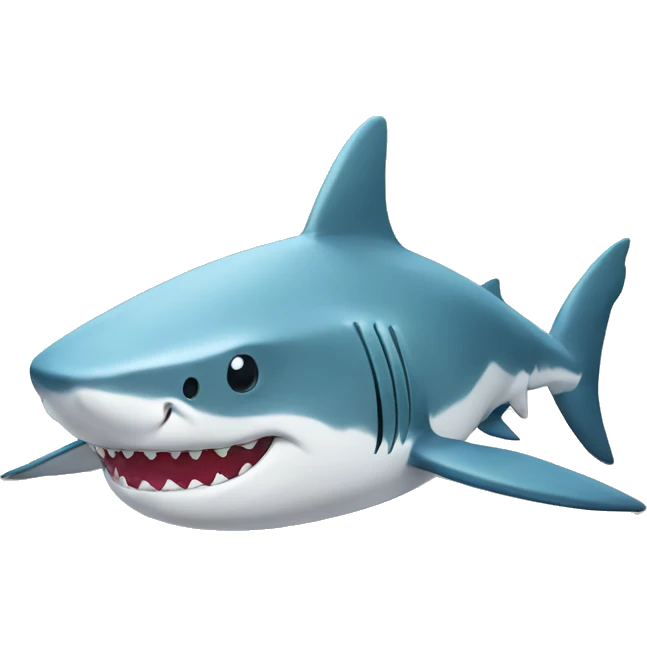Shark at the seashore emoji
