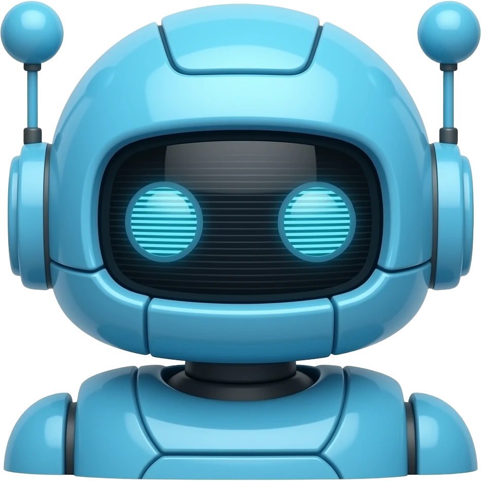 Elik. Es. Robot. Azul. Es. Peño emoji