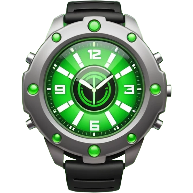 “Make a flat classic Ben 10 Omnitrix.” emoji