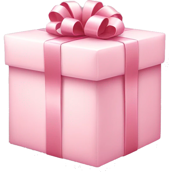 Light pink present emoji