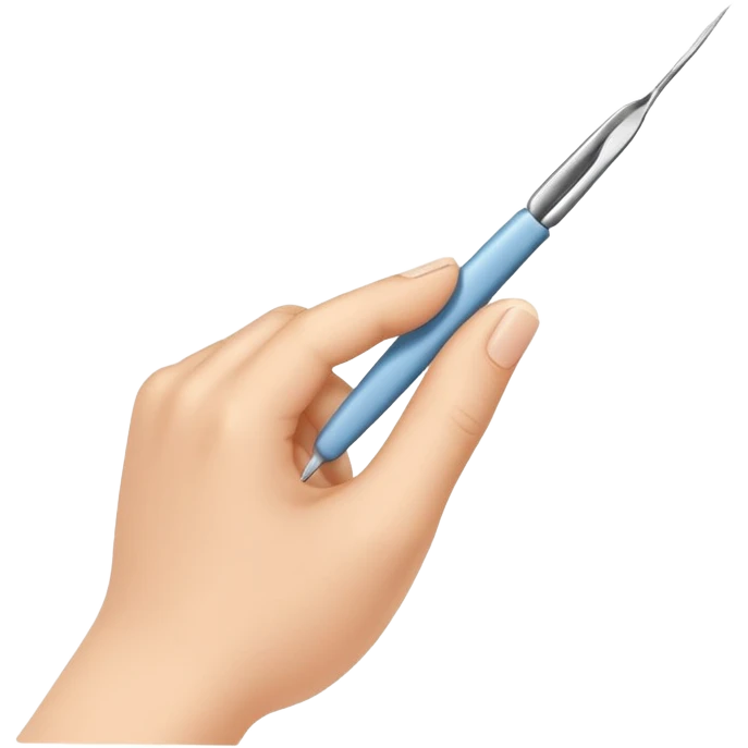 hand holding tweezers picking something up emoji