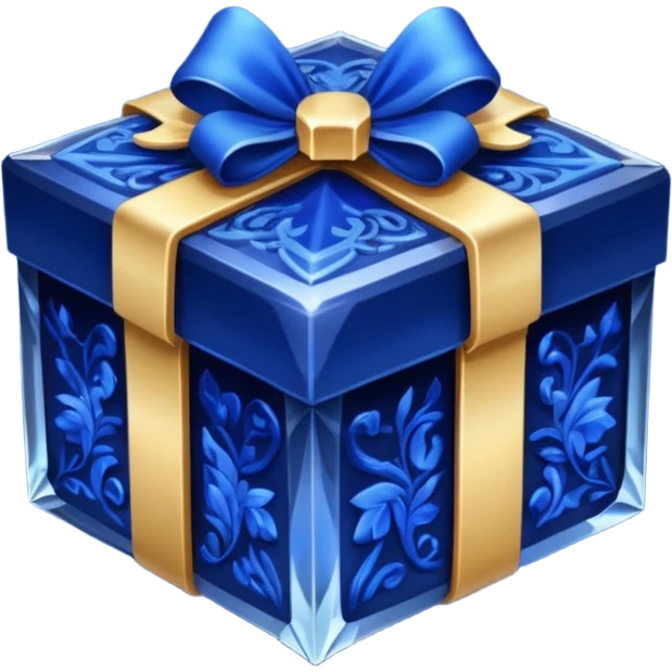 Sapphire gift box emoji