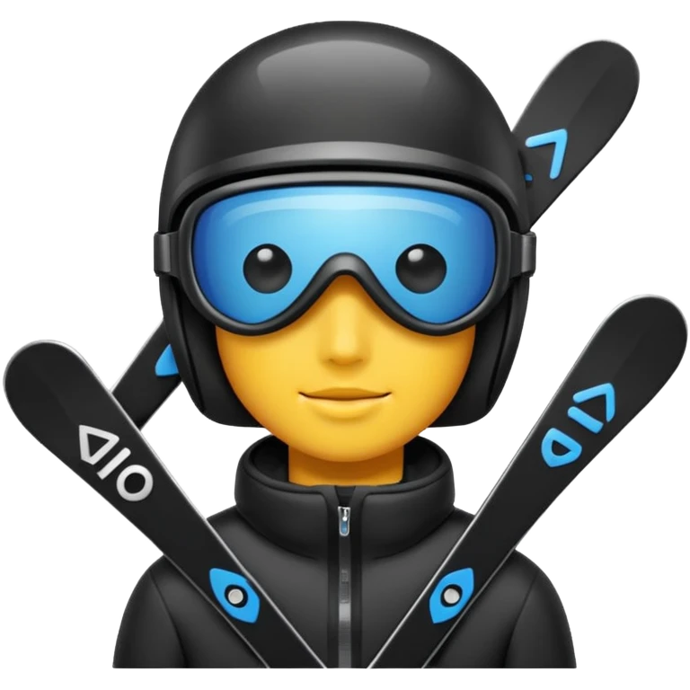 a ski google emoji