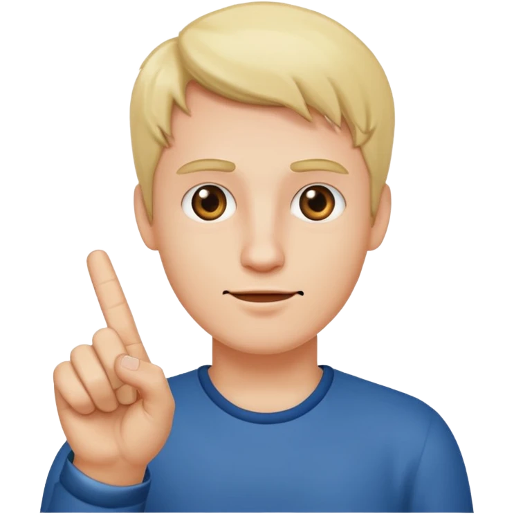 A guy holding a middle finger  emoji