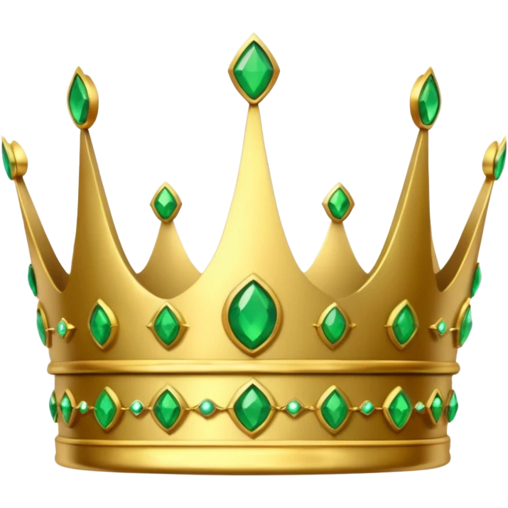 Crown with green stones emoji