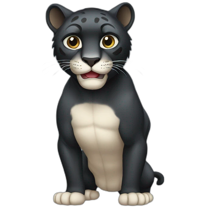 Panther full body emoji