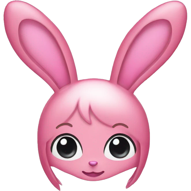 Pink bunny ears headband emoji