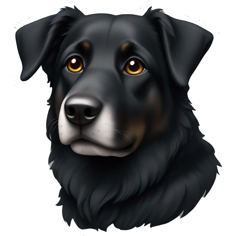 Black duch shepherd with white spot on chest emoji