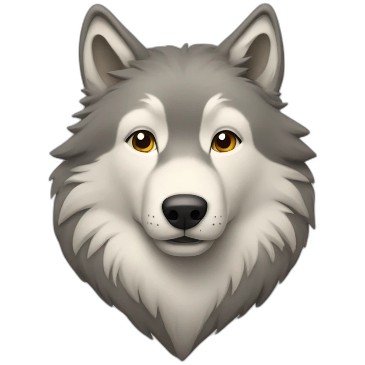 Loup qui fait un coeur emoji
