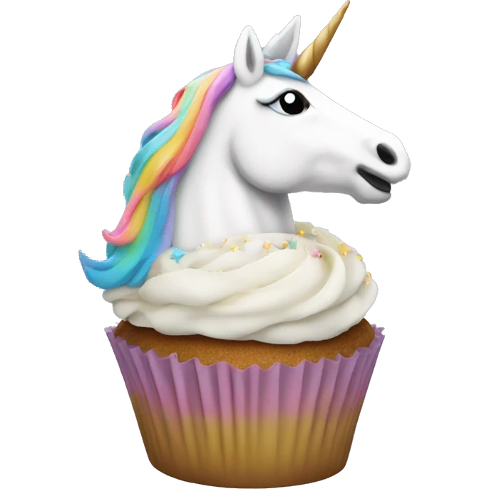 Unicorn cupcake  emoji