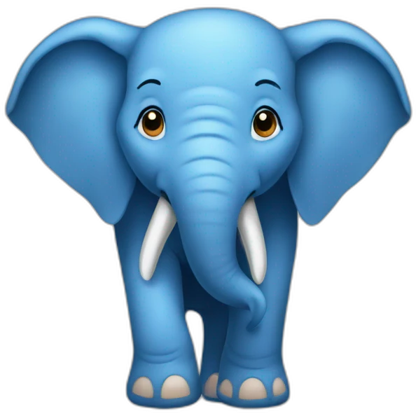 Blue elephant emoji