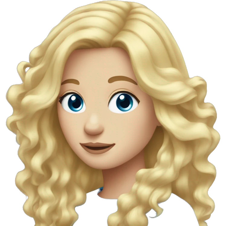 blonde hair blue eyes girl windy hair emoji