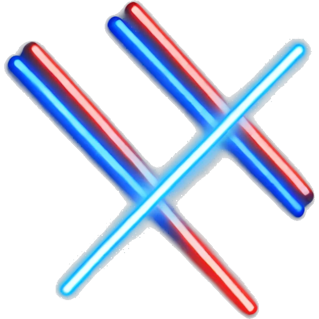 Lightsabers red and blue  emoji