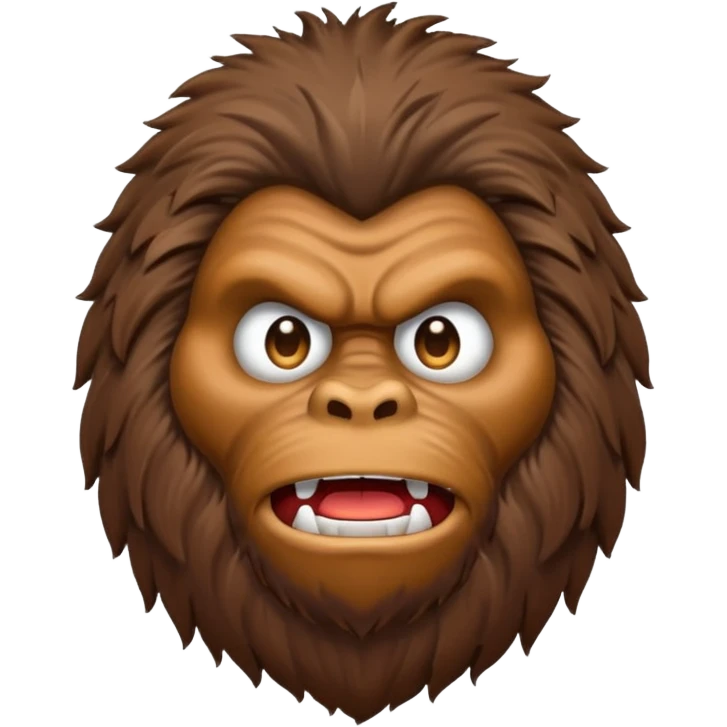 Create a scary emoji of Bigfoot emoji