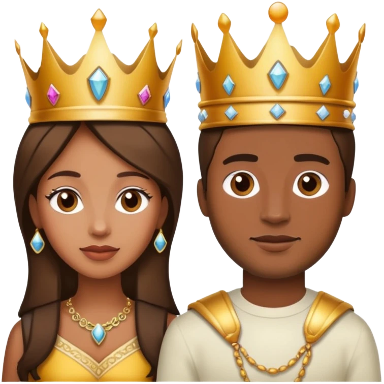 👩🏽‍🦱👑👨🏻👑 emoji