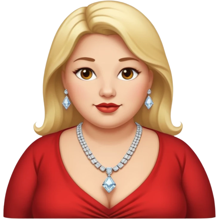 fat handsome rich woman emoji