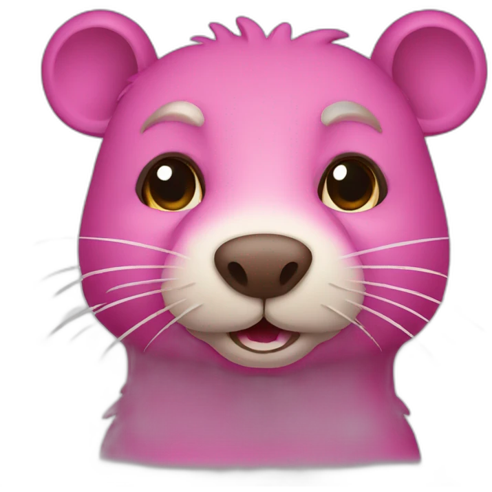 Pink beaver emoji