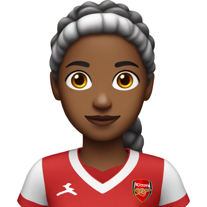 Girl in Arsenal uniform  emoji