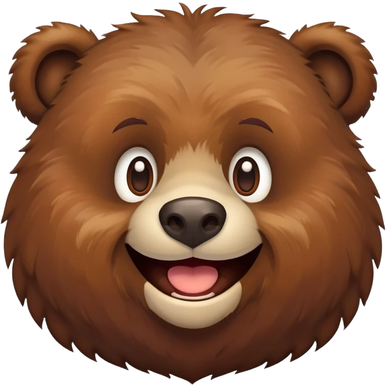 Warm Bear with huge smile emoji