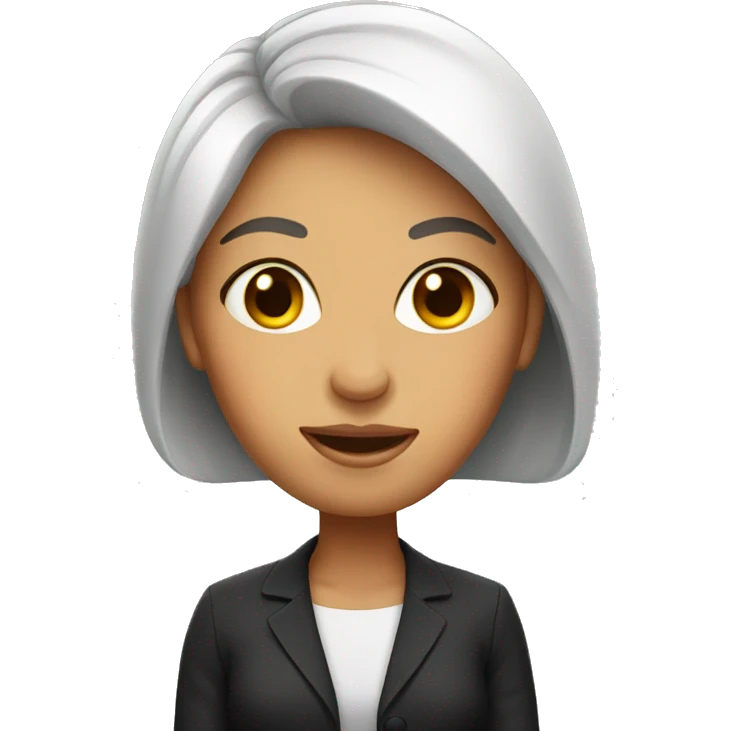 Lady with big head emoji