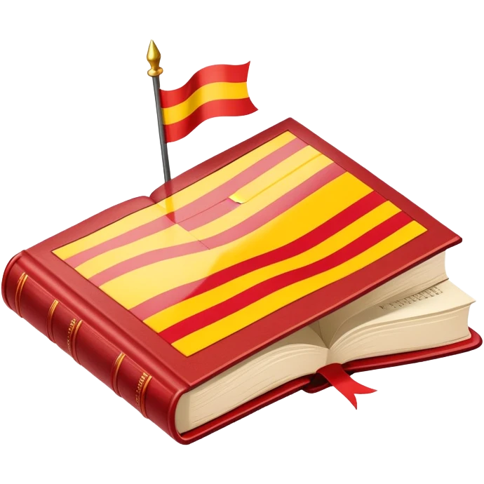 Book with Catalan flag colors for Sant Jordi emoji